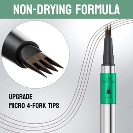 Microblading Eyebrow Pencil Liquid Eyebrow Pen Matte Eye Brown Makeup, Precision and Definition Brow Pen,Long Lasting Eyebrow Pen,Stay All Day Waterproof (03 Dark Brown)