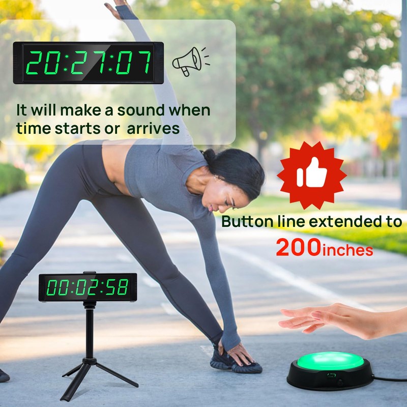 YZ Gym Timer Clock for Home Gym, Fitness Timer with