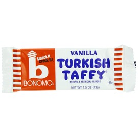 Bonomo Turkish Taffy Bar, Vanilla, 1.5 Ounce (Pack of 24)
