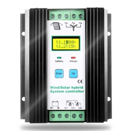 SolaMr 1000W MPPT Wind Solar Hybrid Charge Controller Wind Boost Charge Solar PWM Charging Technology Digital Intelligent Regulator with LCD Display