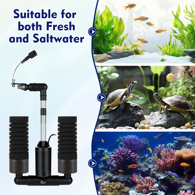 AQQA Electric Sponge Filter for Fish Tank – Quiet Internal