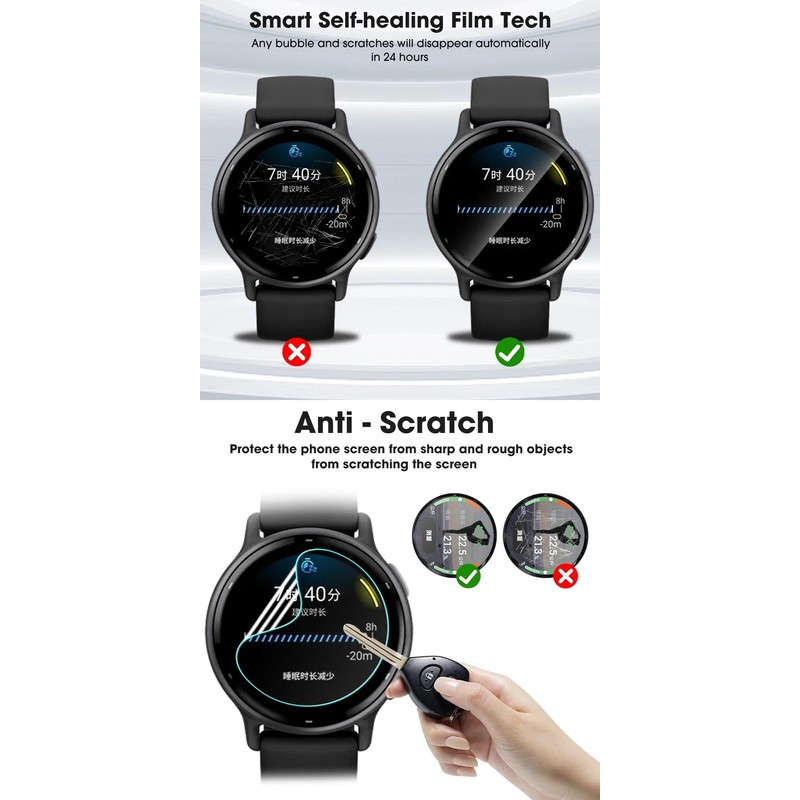 Snailcanfly 5pcs Hydrogel Film Screen Protector for Garmin Instinct 2