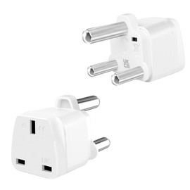 SHUOMAO 2-PACK UK to South Africa Plug Adapter,SHUOMAO UK to South Africa Travel Adapter Converter Plug for SA,Namibia,Swaziland,Lesotho,Bhutan,Botswana(Type M)