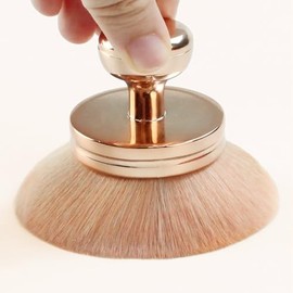 Brocha De Maquillaje Corporal Extragrande Para Autobronceador, Maquillaje De Piernas Y Bronceador Brocha Kabuki De 80 Mm De Ancho Con Cabezal Redondo 