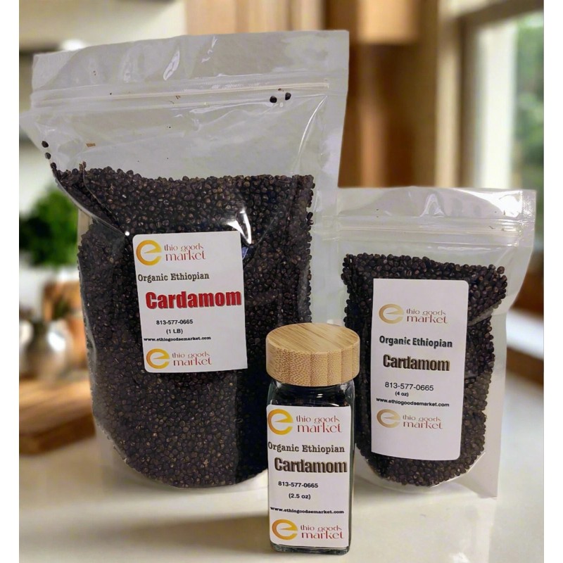 Ethio Goods eMarket Organic Ethiopian Cardamom Whole Roasted - 4
