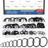 Glarks 150pcs GB895.2 65Mn Metric 10 Sizes 10MM to 26MM
