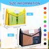 Zhanmai 18 Pcs Plastic File Folder Waterproof Transparent Expandable File
