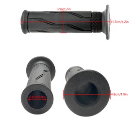 Motorcycle Handlebar 7/8" Rubber Throttle Tube Grip Compatible with Yamaha YZF-R1 R15 R25 R3 R6 FZ1 XJ6