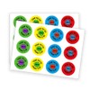 Superhero Party Thank You Stickers, 24 Pack, Multi-Coloured Round Labels