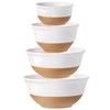 Hasense Mixing Bowls Set, 2.1/1.5/1.0/0.5 Qt Ceramic Nesting Bowls for