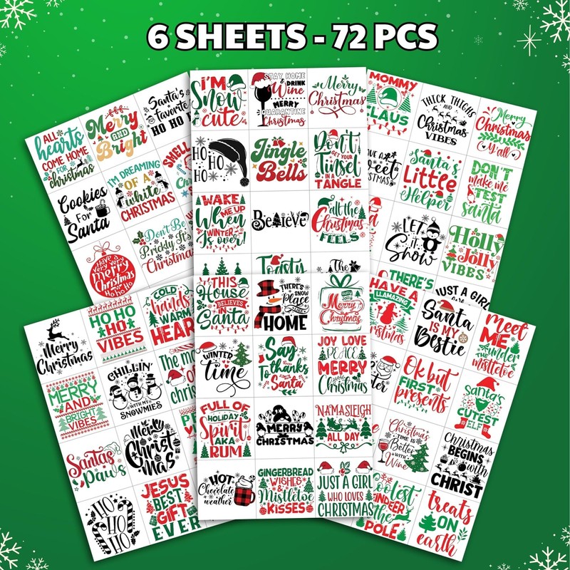 Christmas Temporary Tattoos, Christmas Inspirational Tattoos, Christmas Saying Tattoos, Christmas