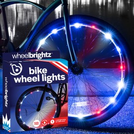 Brightz WheelBrightz 2-Pack Bike Wheel Lights (Red, White, Blue) - Perfect for Boys Bike Accessories & Bicycle Decorations for Superhero, Patriotic, or Police Themed Bicycles