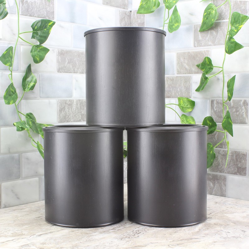 Black Plastic Paint Cans (3-Pack); Quart Size Cans for Paints