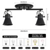 SEEBLEN 2 Light Track Lighting Ceiling, Industrial Directional Ceiling Spot
