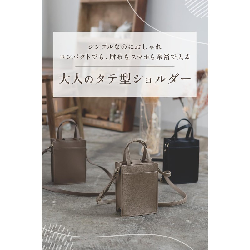 [ GRAV ] ショルダーバッグ スマホショルダー レディース (高見え × 上質感 PUレザー