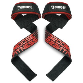 DMoose Fitness Wrist Straps for Weightlifting, Perfect for Gym Workouts, Deadlifts, and Powerlifting, Padded Lifting Straps Gym for Men & Women, Durable & Comfortable Deadlift Strap with Silicone Grip
