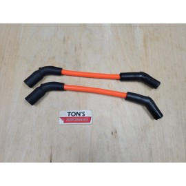 Ton's Orange 10mm Spark Plug Wires 08-16 Harley FXCW FXCWC FXS Breakout Rocker C