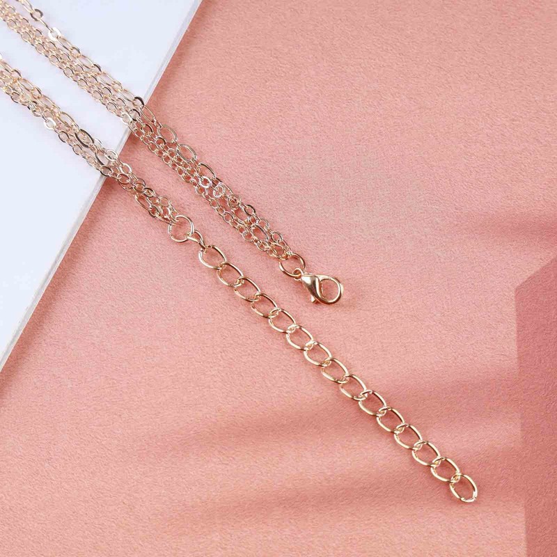 Iaceble Boho Layered Coin Disc Necklace Choker Pearl Circle Pendant