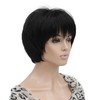 Lydell 8-10" Short Layered Shaggy Heat Resistant Synthetic Wigs Darkest