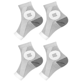 Ieron 2 Paar professionelle Knöchel-Kompressionsstrümpfe, Plantarfasziitis-Socken, Unisex, Neuro, für Sport, Arthritis, Schmerzlinderung (S/M)