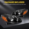 KAC Headlight Assembly, Chrome Housing Amber Reflector Clear Lens Headlights