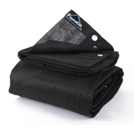 FoundGo 7'X 14' Dump Trailer Tarp Kit, Heavy Duty Dump Trailer Tarps Mesh Tarp with Grommets, Air Flow Trailer Replacement Tarp for Dump Truck Bed Cover, with 2 Pockets fit Dump Truck System