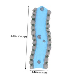 NUOBESTY 2Pcs Miniature Resin River Stream for Model Train Scenery DIY Garden Water Feature Miniature Landscape Accessory for Sand Table and Fairy Garden Decor Durable and Versatile