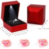 KEISIMI Luxury Ring Box with LED Light, Ring Box for