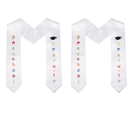 2-Pack Unisex Kids Graduation Stole Sash Preschool Kindergarten Printed 50'' Long