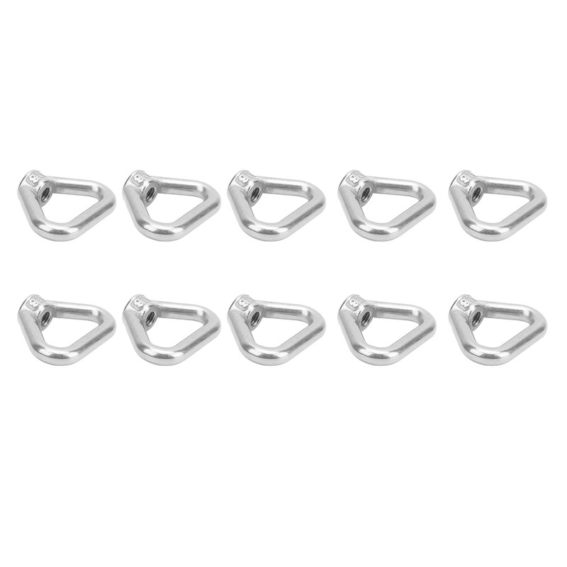 10pcs Silver Screw Nut 304 Stainless Steel Triangle Ring Nut