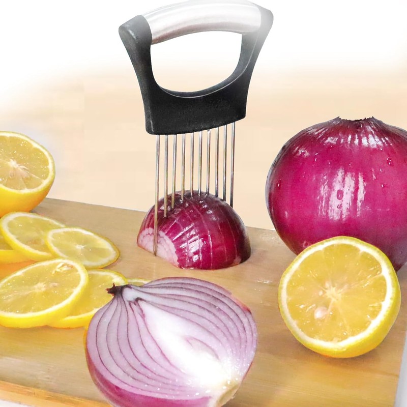 Onion & Lemon Slicer Holder, Vegetable Cutter for Potato, Tomato,