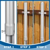 Hicarer 2 Pack 2-3/8" Od Fence Height Extender 24" Metal