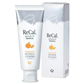 Rical Toothpaste Sensitive Orange Mint, 1 Bottle, 2.5 oz (70 g) (Hypersensitivity Toothpaste) (Fluorine 1,450 ppm)