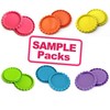 Flattened Bright Bottle Cap Multi-Color 30 Pack.
