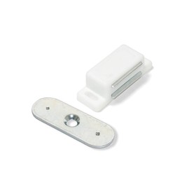 Emuca 1275315 Magnetic catch with metallic counterpart for hinged furniture door,Set of 20 pcs