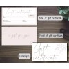 Paper 'n Such 25 Blank Gift Certificates -Small Business Boho