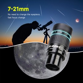 SVBONY SV135 Zoom Eyepiece, Zoom 7 to 21mm 1.25 Inch Telescope Eyepiece, 6 Element 4 Group Telescope Accessories for Astronomic Telescopes Visual