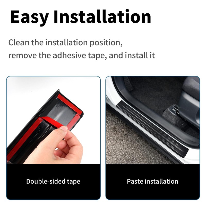 BIBLOZ ABS Material Door Sill Protector Compatible with Toyota Prius