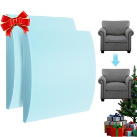 MYLIFESION Couch Cushion Support for Sagging Seat Sofa Couch Supports for Sagging Cushions Curved 40D High Density Foam Blue Pack of 2