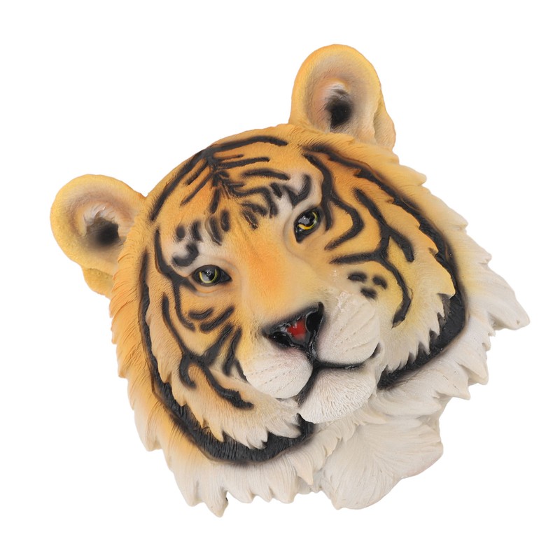 3D Simulation Animal Head Statues Wall Decor Resin Unique Exquisite