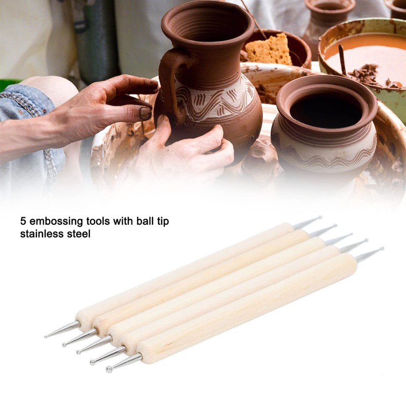 5pcs Tracing Stylus DIY, Leather Goods Leather Tools Making Wooden