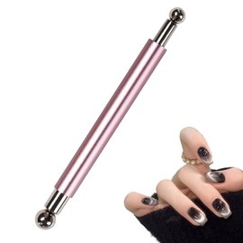 TIANTHH Magnetic Stick for Nail Art, Strong Magnets, Cat's Eye Gel Tool, 2 Round Magnets Included, Metal, Improves Success Rate, For Beginners, Self-Nails, DIY, For Gel Nails, Nail Salon Tools