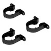PVC Pipe Clips, 40mm, Black, Pack of 3, Solvent Weld