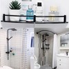 Halyuhn 2 Tier Glass Corner Shower Shelf for Inside Shower,