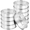 JEUIHAU 10PCS 10 cm / 4 Inches Crumpet Rings, 304