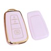 QIXIUBIA Pink for Toyota Key Fob Cover with Keychain Fits