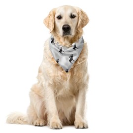 Ambesonne Animals Bandana Collar, Elks Deers Along Antlers