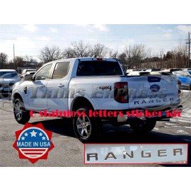 Made in USA - Trims Express fit:2024-2025 Ford Ranger Insert Emblem Letter Sticker Rear Door Tailgate Logo