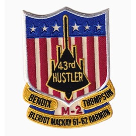43rd Bombardment Wing B-58 Hustler Patch – Hook and Loop, 4"
