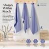 HEIRLOOM COMFORT Indigo Blue Honeycomb Kitchen Towels 5 Pack, 16x26